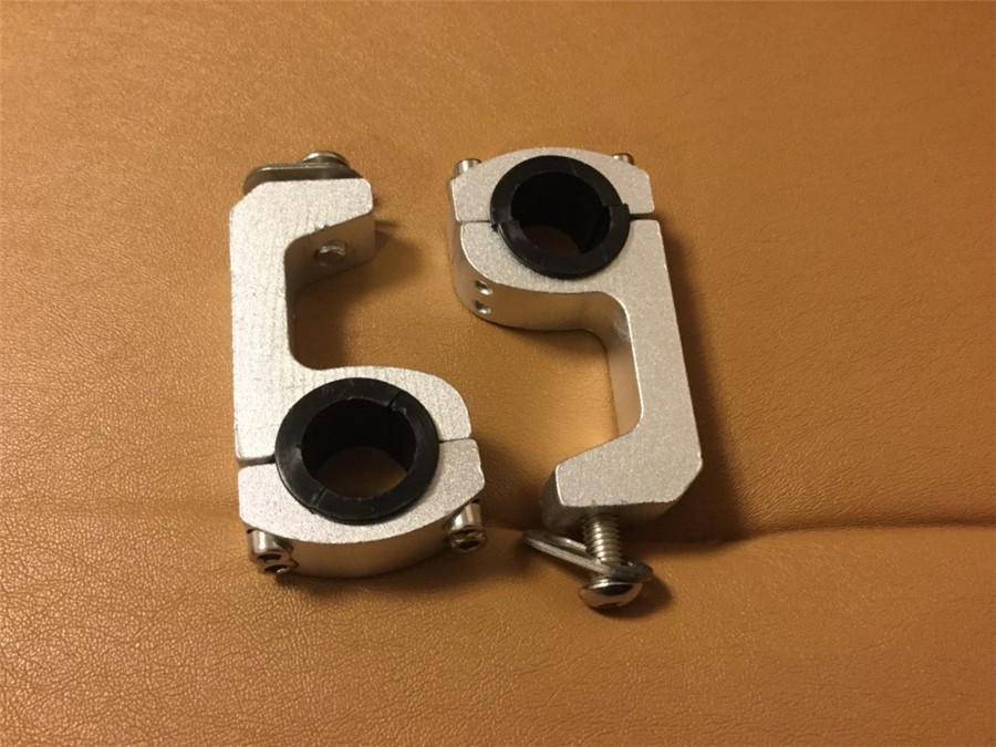 

1 пара серебристых алюминиевых кронштейнов для защиты рук мотоцикла/питбайка, с ЧПУ, 7/8 - 1