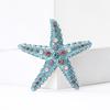 Party Jewelry Starfish Pin Gifts Metal Badge Fashion Sparkling Starfish Brooches  Women