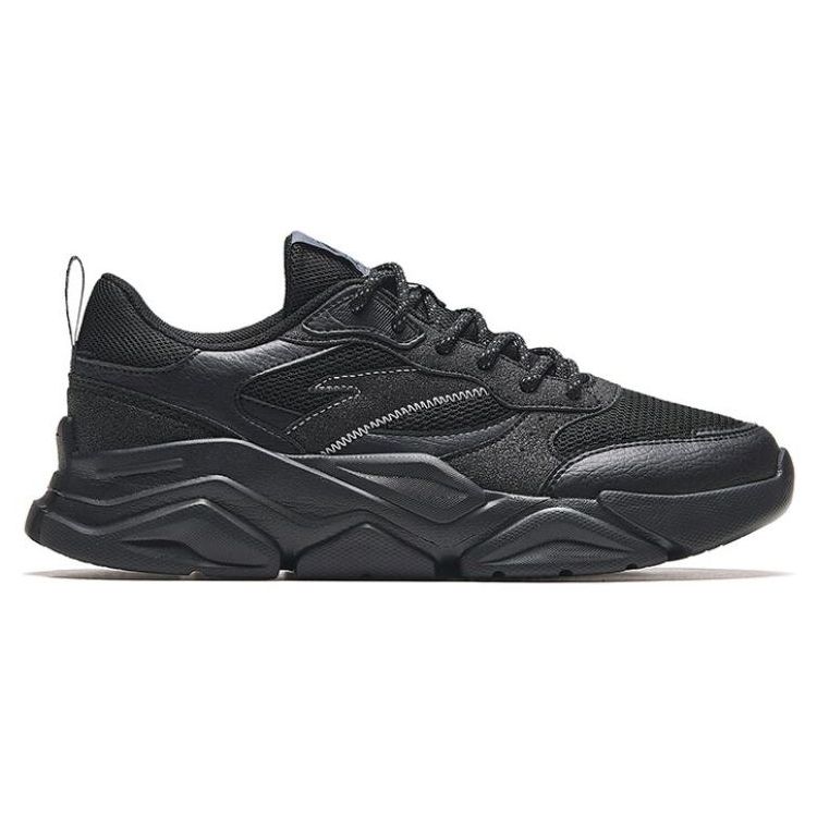 Anta Lightweight Comfortable Non-Slip Wear-Resistant Low-Top Casual Running Shoes Women Sneaker Black 922338821-2