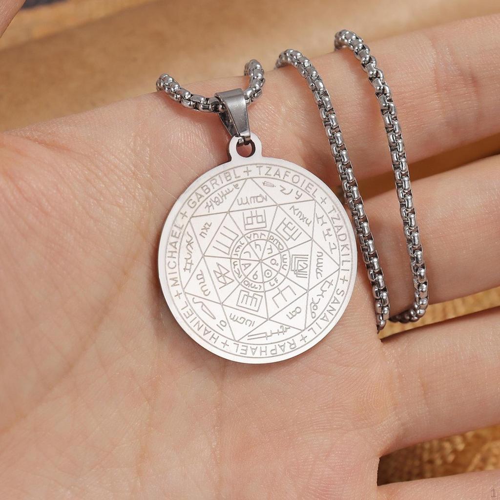 Mens Pendant Necklace 7 Archangels Fashion Sweater Chain Necklaces for Hip Hop