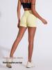 Women's High Waist Pleated Quick-Dry Yoga Shorts - Peach Hip Lifting Fitness Running Pants