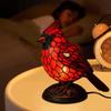 Creative Red Bird Animal Themed Desk Lamp with Artistic Touch - European Style Night Light Perfect for Study Room Ambiance