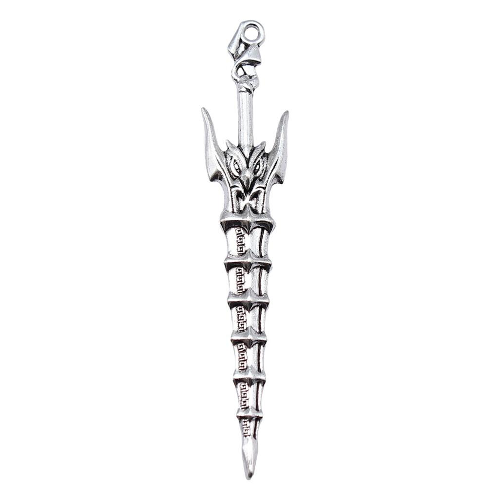 Anime Charms Multi Color Medieval Sword Pendants For Fantasy Warrior Themed Jewelry