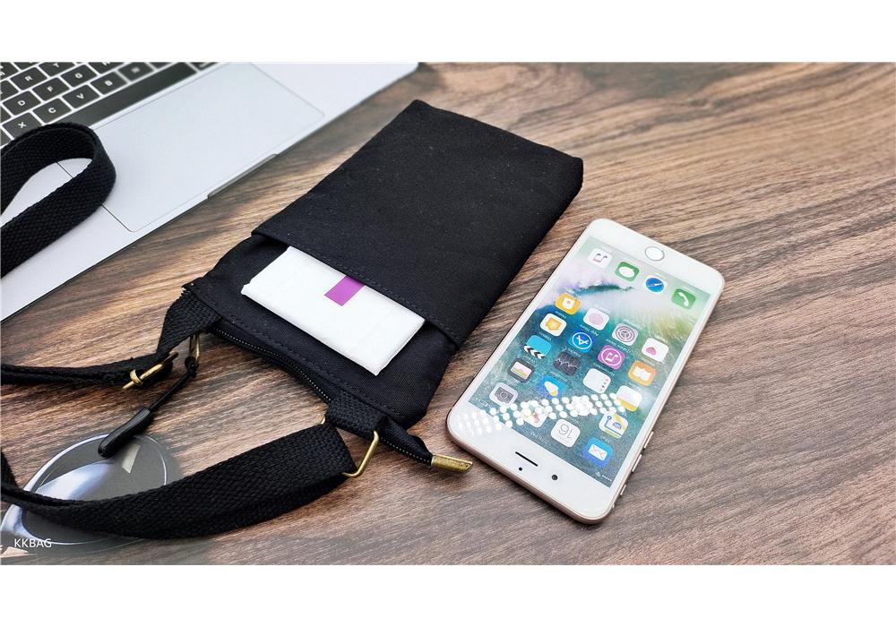 2025 Canvas Crossbody Bag: Simple Vertical Phone, Coin Purse, Versatile Single Shoulder Bag