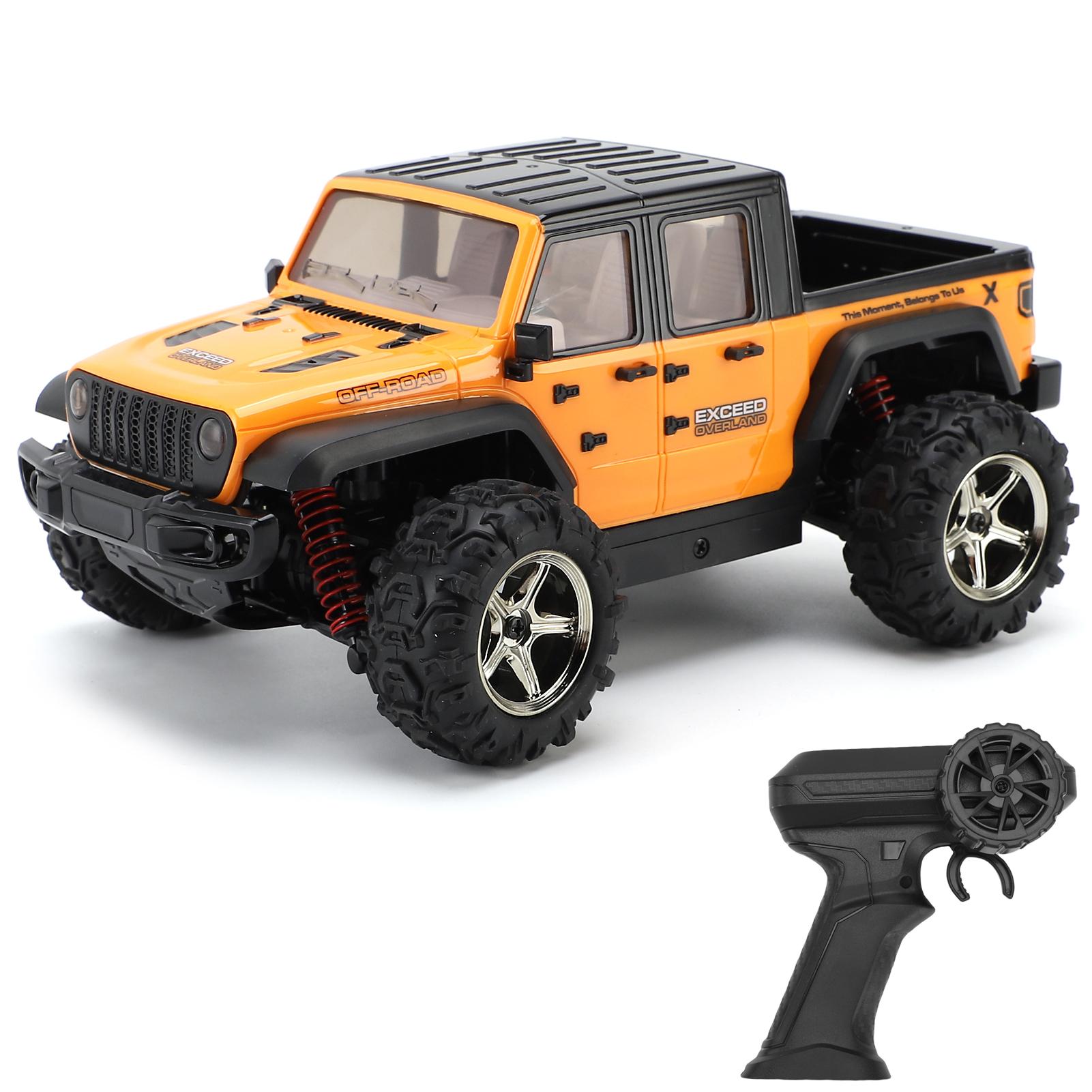 

Remote Control Car, 2.4GHz 4WD High Speed 35KPH Crawler Toy, 1:20 Scale Electric Off Road Vehicle with LED Headlights 1xBattery жёлтый