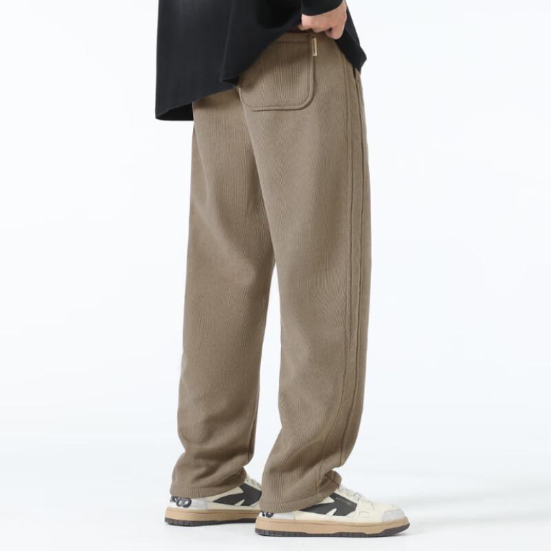 MINISO Men's Fleece-Lined Curved Sweatpants