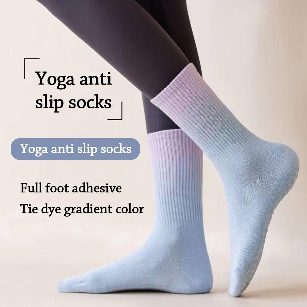 Non-Slip Pilates Socks Breathable Sport Socks Casual Mid Tube Socks