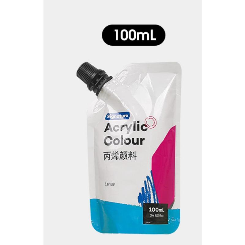 100ml Self-supporting Bag Waterproof Acrylic Paints Portable Small Packaging Paint Supplement Bag Studio Classroom Art Supplies