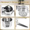 Potato Masher Stainless Steel Potato Ricer With 3 Interchangeable Discs Potato Pressure Labor Saving Press Kitchen Tool 3