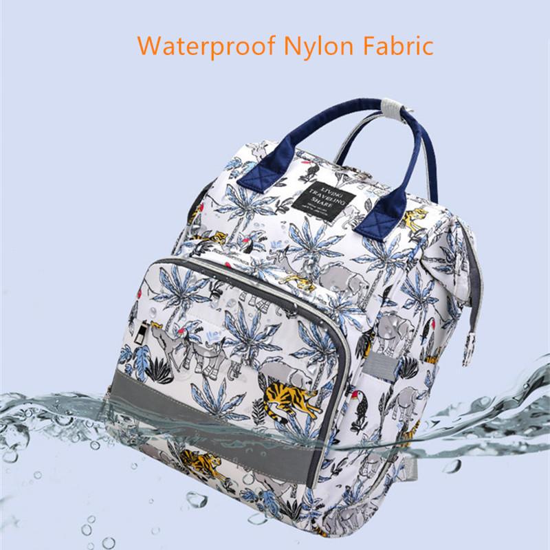 Fashion Floral Diaper Bag Large Capacity Mommy Backpack Nursing Mother Organizer Bag for Baby