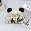 Cute cat ears wool hat female winter gradual change color ear hat cold age reduction versatile face small knitted cold hat