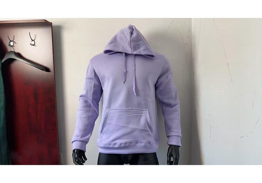2026 Men's Solid Color Hooded Sweatshirt and Pants Set - Spring/Autumn Trendy Casual Sportswear