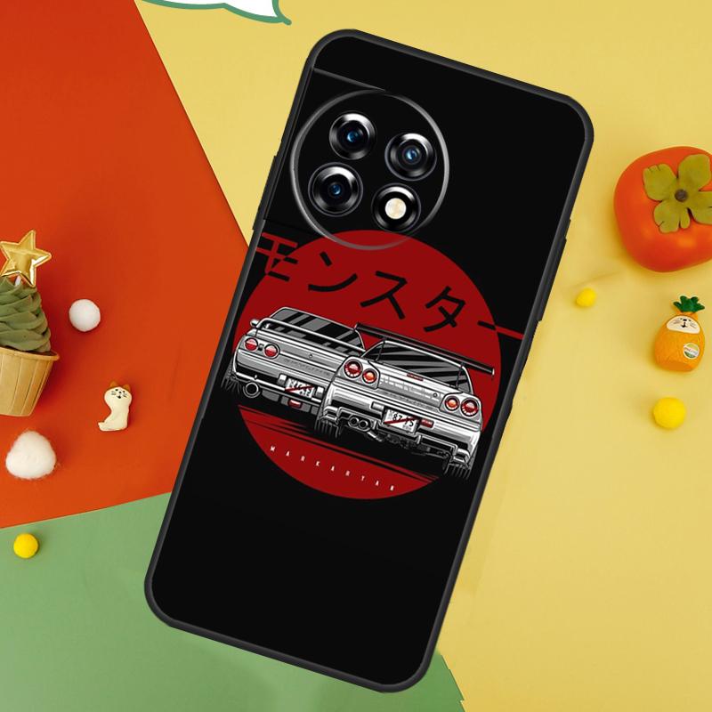 Japan JDM Car For OnePlus 11 12 8 9 10 Pro 8T 9R 10R 10T Case For OnePlus Nord 2 2T CE 3 Lite N100 N200