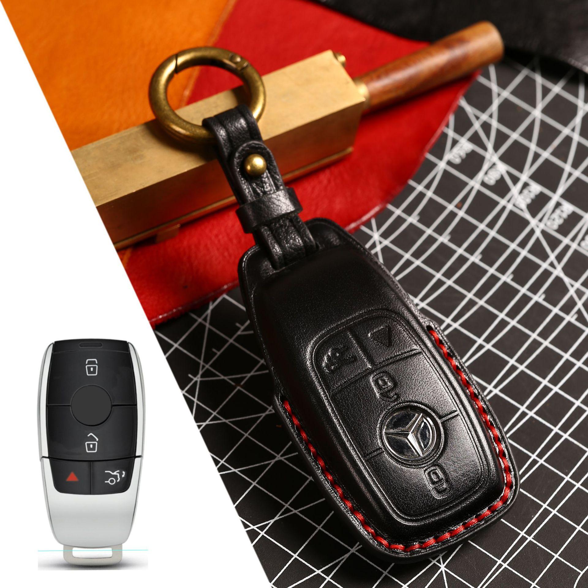 Leather key cover is suitable for Mercedes-Benz C-Class E-Class E300 high-end protection Maybach special key cover