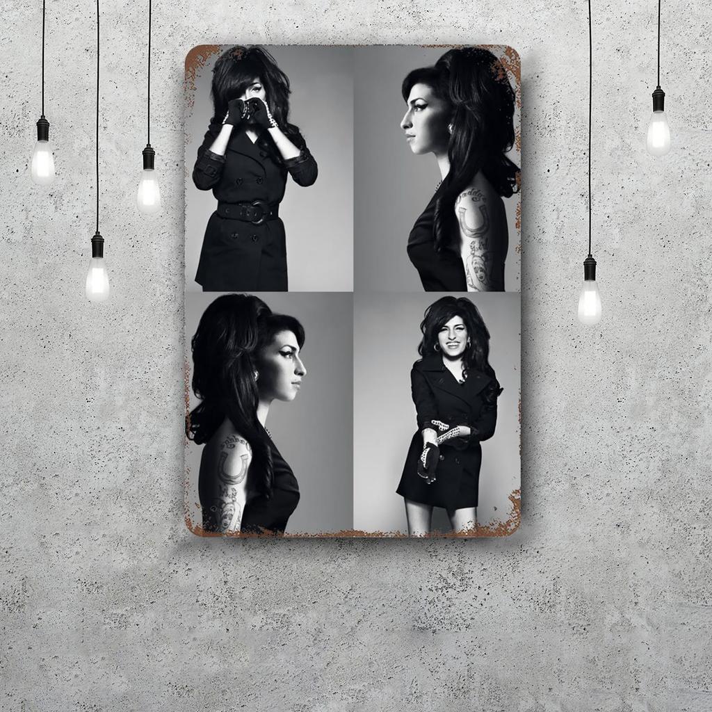 Amy whinehouse Klassiek Poster Roestig Metalen Plaat Retro Decoratief Bord Bar Man Cave Garage Club Metalen Bord Wanddecoratie