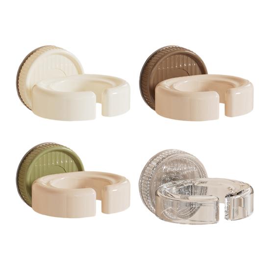 Stojak do przechowywania suszarki do włosów Montaż na przyssawkę Bez wiercenia Otwór w kształcie litery C Duża nośność Stojak na suszarkę do włosów Organizer łazienkowy