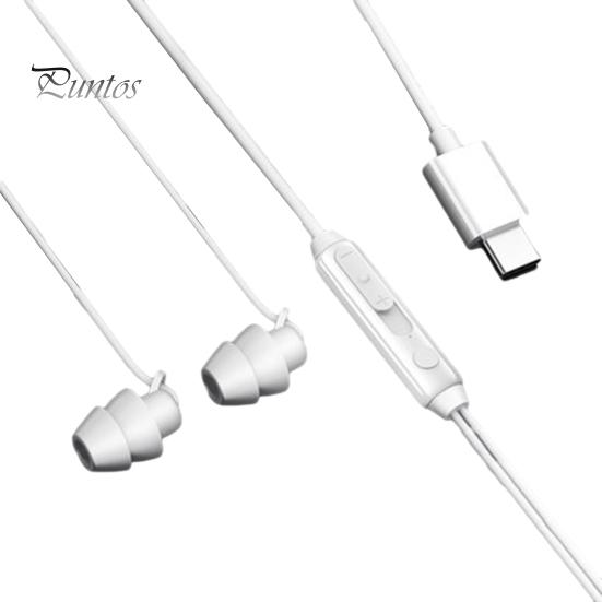 Auriculares con cable tipo C, intrauditivos, sonido HiFi, reducción de ruido de latón pesado, sensación inmersiva, auriculares con cable