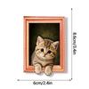 Whiteboards 3D Cats Magnets Decors with Framed Wood Design for Refrigerator Lockers Note and Home Office Accent Display