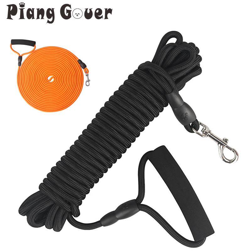 Long Dog Leash Tracking Round Rope Orange Outdoor Walk Training Pet Lead Leash For Medium Large Dog Leashes 3M/5M/10M/15M