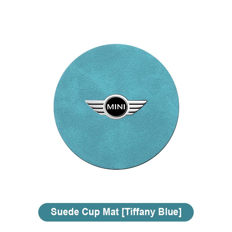 Fashion Car Water Cup Mat Suede Non-Slip Coaster Accessories For BMW Mini Cooper F54 F55 F56 R56 R60 SONE Roadster Clubman Coupe