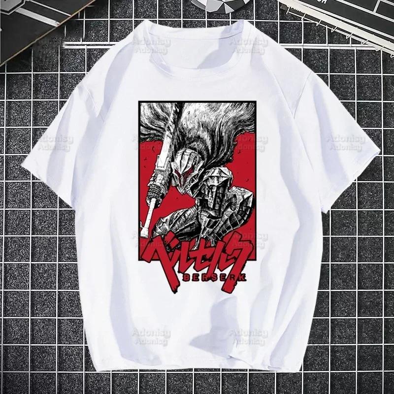 Berserk Tričko Pánské Retro Guts Griffith Anime Šermíř Topy Trička Harajuku Japonská Manga Tričko Streetwear Hip Hop Trička