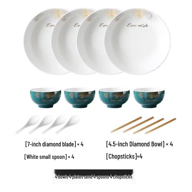 2-Person Chinese Ceramic Dinnerware Set