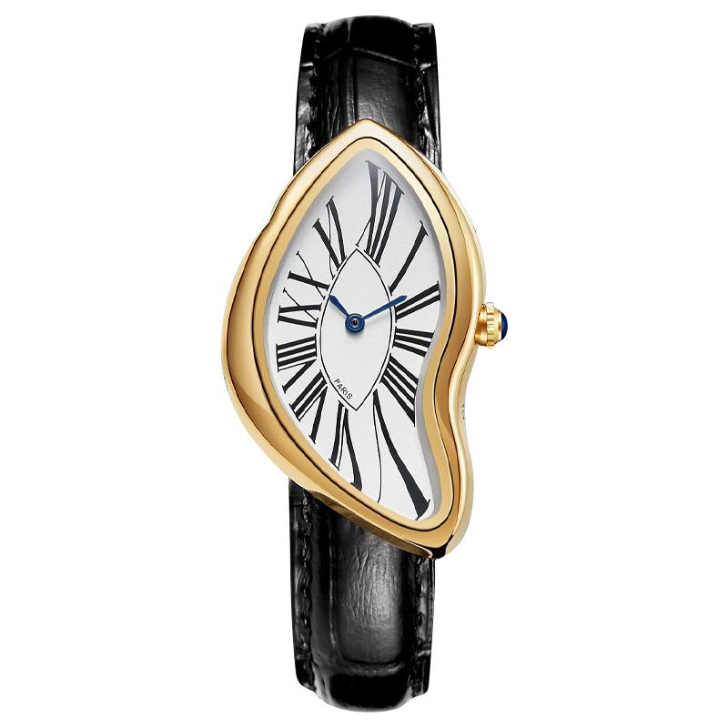 Neue Luxus-Herrenuhr Retro-Quarz-Armbanduhr Außerirdische Armbanduhr Für Männer und Frauen Lederarmband Mode Kreative Uhren