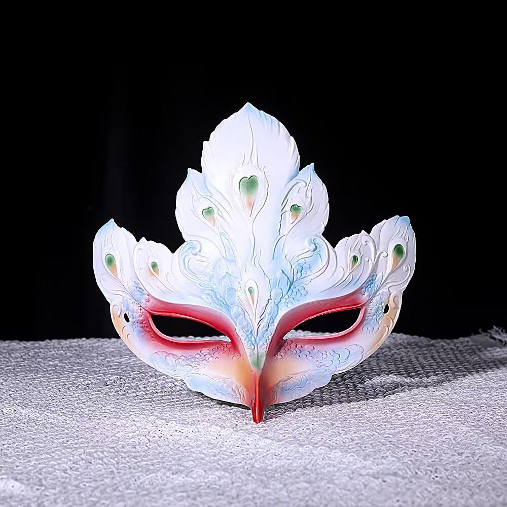 Chinese Style Vintage Phoenix Mask Women Cosplay Hanfu Party Dance Costume Halloween Half Face Mask Decoration Gift