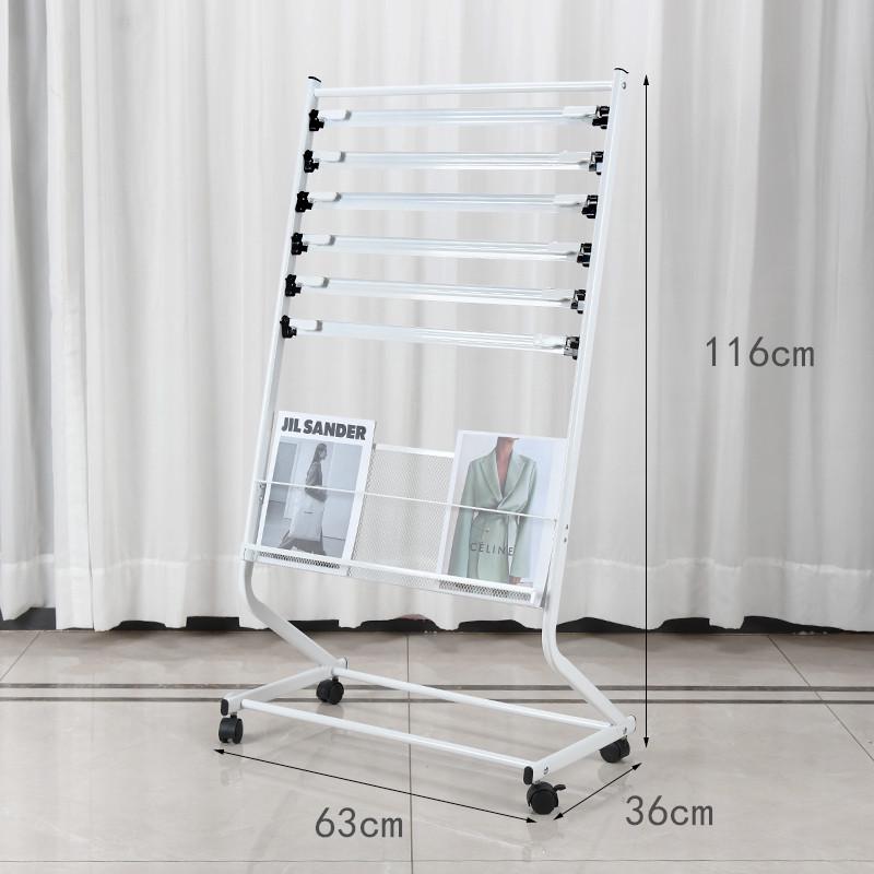 Newspaper & Magazine Display Stand with Brochure Holder for Office Organization and Storage