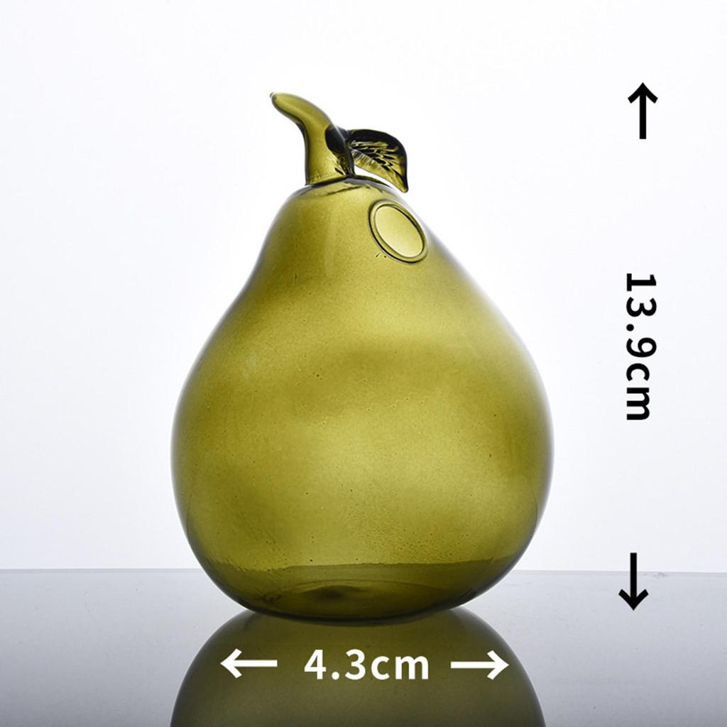 Glass Flower Vase Decorative Statue Figurine Planter Pot Flowerpot for Bookcase Office Living Room Coffee Table Entrance