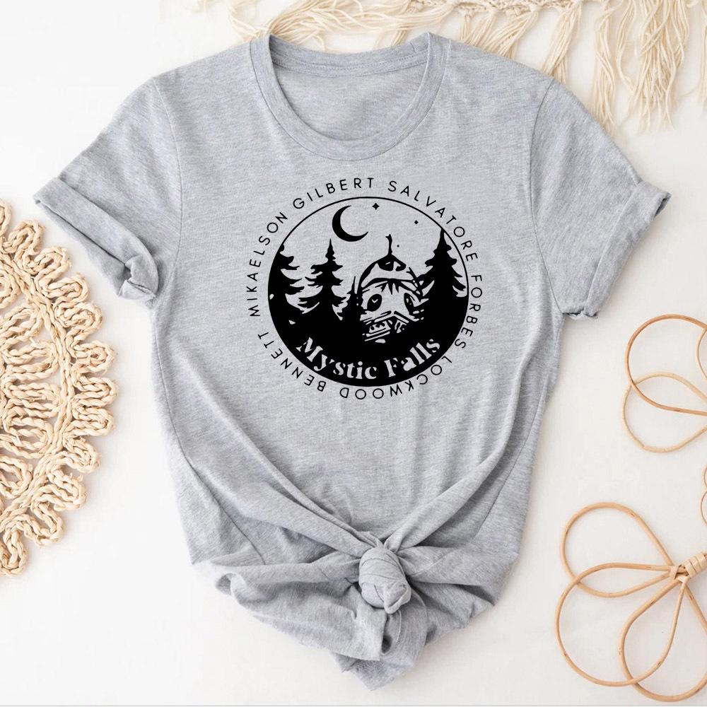 Damon Salvatore t shirt teen Gothic University hip hop kawaii Y2k 80s t shirt Grunge women kawaii streetwear Retro