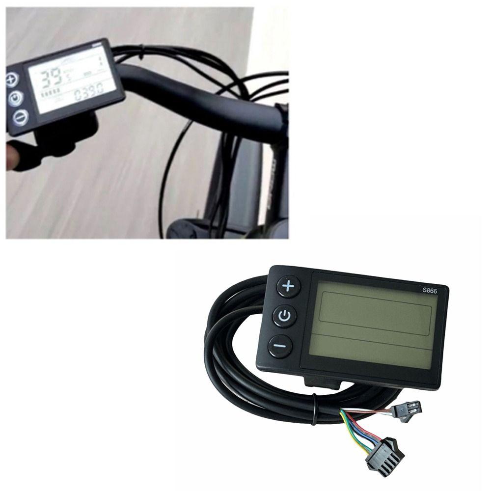 S866 Electric Bicycle Display 24V 36V 48V E-bike LCD Display Instrument Electric Scooter
