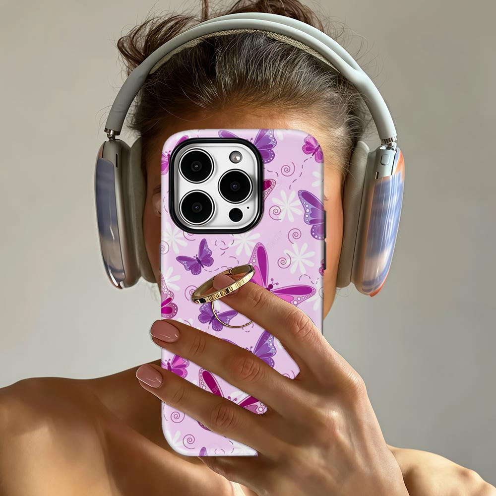 Lavender Wings Phone Case for IPhone 17 16 15 14 13 Pro Max Plus for Magnetic Single Double-layer Tough Case