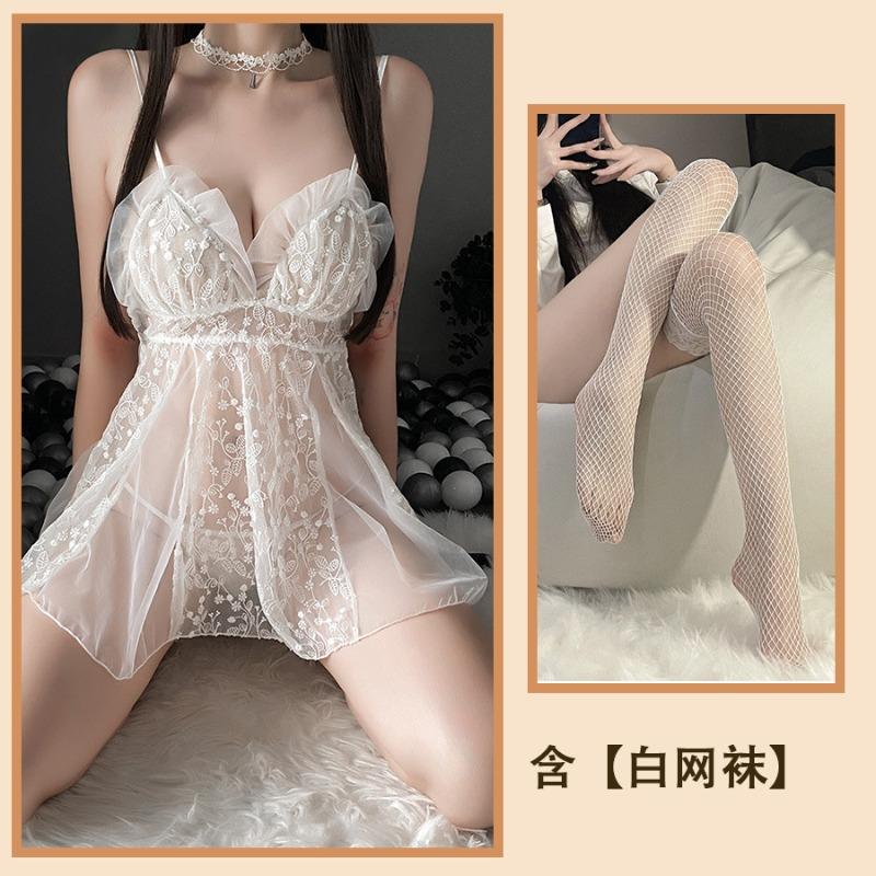 Sexy Lingerie Hot Suspender Nightdress Temptation Free Princess One-piece Hollow Short Pajamas