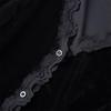 Women's Elegant Lace Trim V-Neck Long Sleeve Blouse