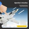 1:72 Scale F-14 Tomcat Fighter Jet Model - White & Black ABS Plastic Aircraft With Detailed Design, 10.24inch Length