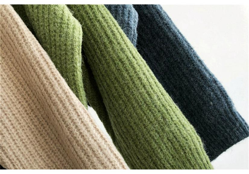 Women's Retro V-Neck Knitted Cardigan Sweater Coat - Autumn/Winter 2021 Collection