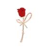 High-End Rose Red Chinese Flower Brooch: Classical Pin for Women's Qipao & Coat Accessories