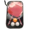 Portable table tennis racket Portable table tennis set 2 rackets 3 ping pong balls with storage bag Easy to use anywhere Table tennis equipment Table