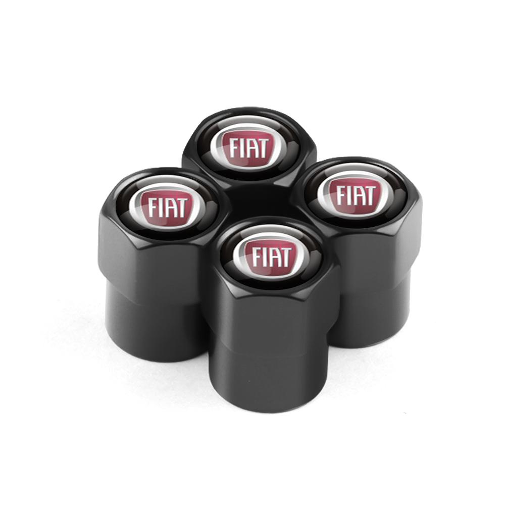 Auto Styling 4 Stück Auto Reifen Kohlefaser Metall Ventilkappe Abzeichen Zubehör Für Fiat ABARTH 500 Fiorino 595 124 Ducato Cross Palio