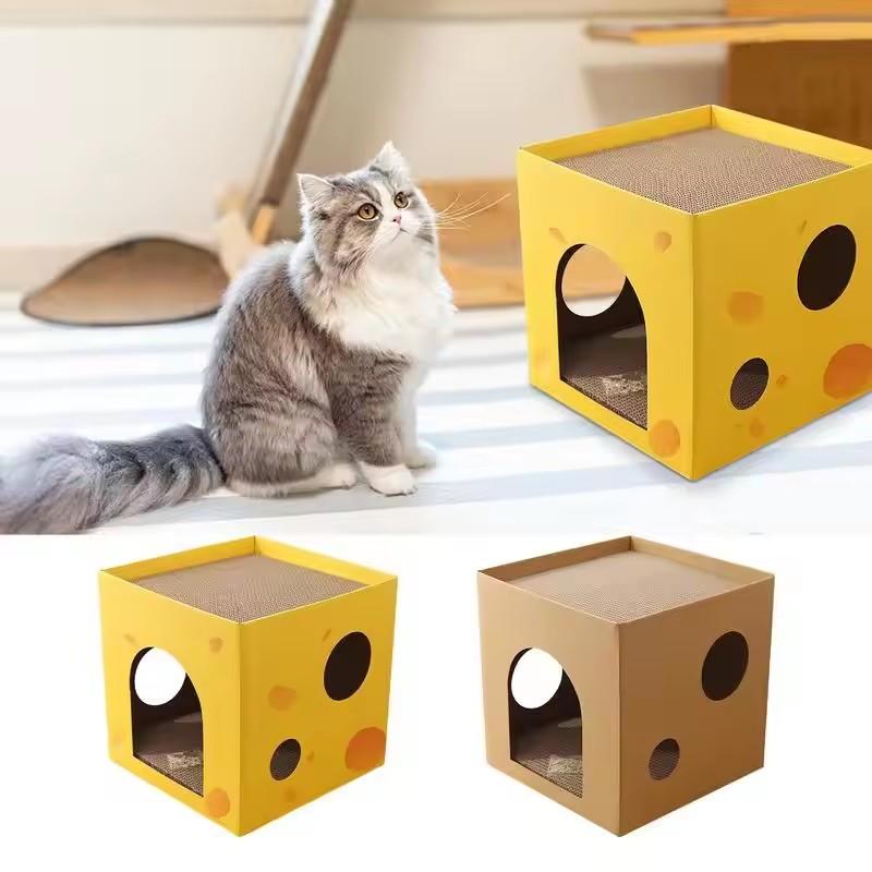 Cat Scratching Board Protect Furniture Grinding Claw Toys Cartoon Cat Corrugated Paper Wear-resistant Cat Nest Cat Accessories