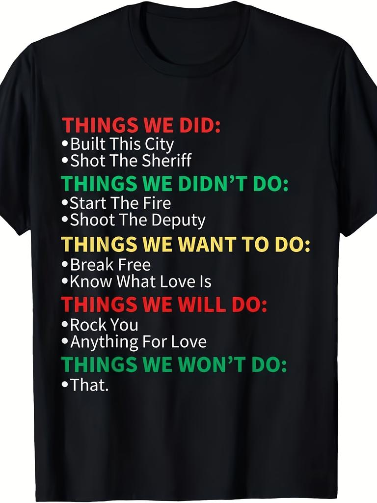 Men'S Retro "This City" Lyrics T-Shirt - Vintage Music Band Tee with Lyrics And Album Title, Short Sleeve Crew Neck Casual Shirt for Concerts And Casu