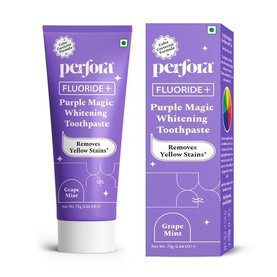 

Perfora Отбеливающая зубная паста Purple-75г | Корректор цвета v34 для зубов | Фиолетовая зубная паста для отбеливания зубов | Средство для удаления зубного налета | Виноградная мята