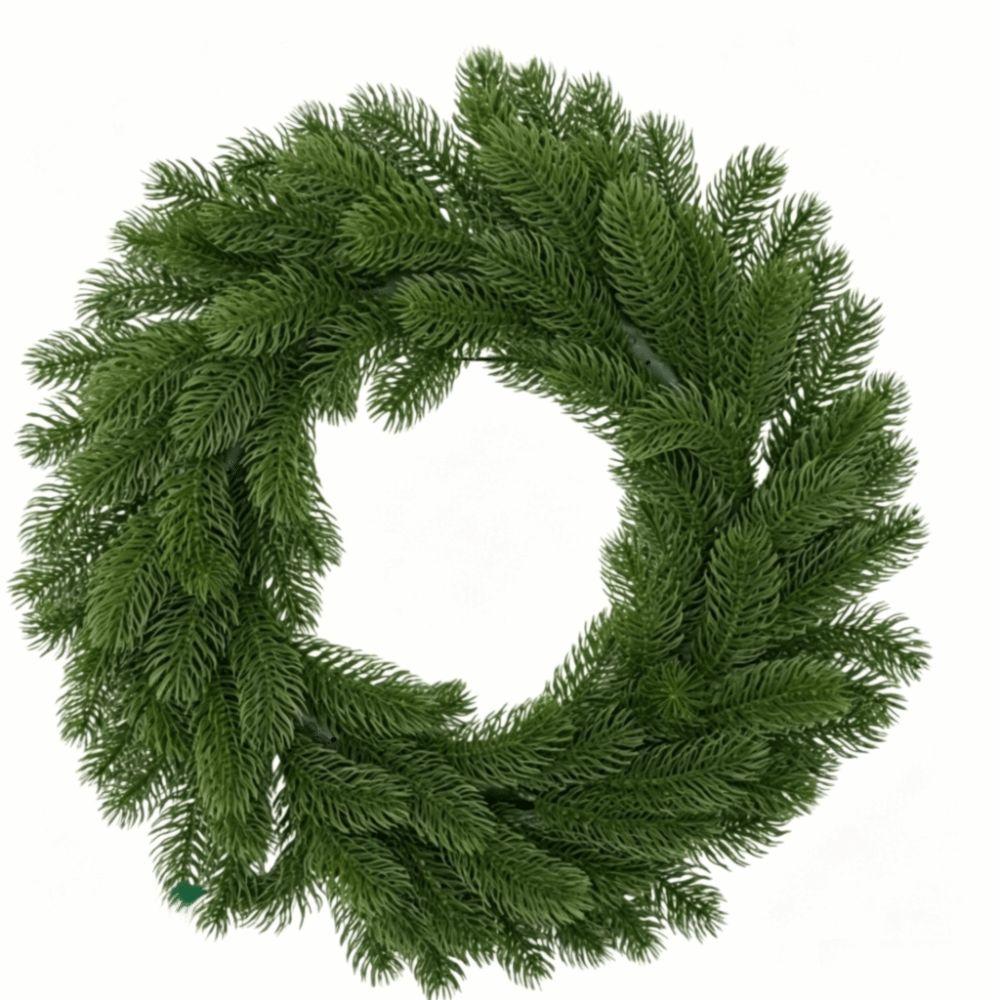 Green Leaves Christmas Wreath Ordinary Leaf Door Hanging Christmas Wreath Home Decoration