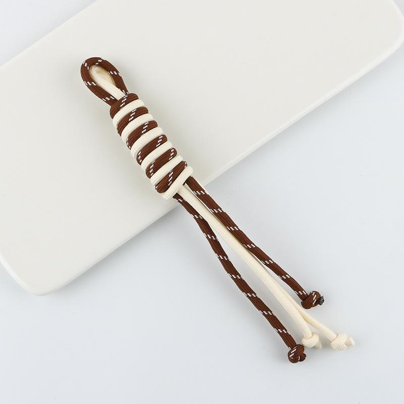 New Design Multi-Color Trendy Contrasting Nylon Hand Rope Versatile Accessory Keychain Wholesale