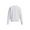 Under Armour Solid Color Crew Neck Casual Long Sleeve Sweatshirt Women Sweatshirt White 1379835-100