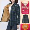Camicia a Quadri Foderata in Pile Taglie Forti per Donna - Vestibilità Slim, Calda e alla Moda per Autunno/Inverno