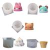 Handmade Cone Ice Cream Mold Rabbit Head Silicone Mold Baking Fondant Mold Chocolate Cake Decorating Tool Home Decors