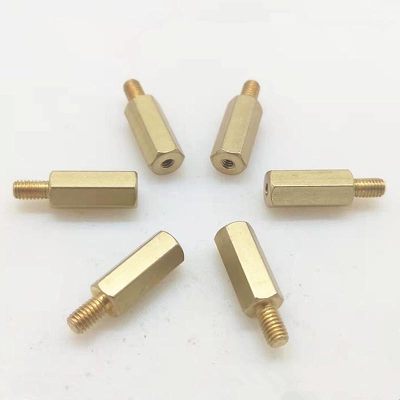 M3 To M2 Hexagonal Copper Stud for Circuit Board Support and Isolation