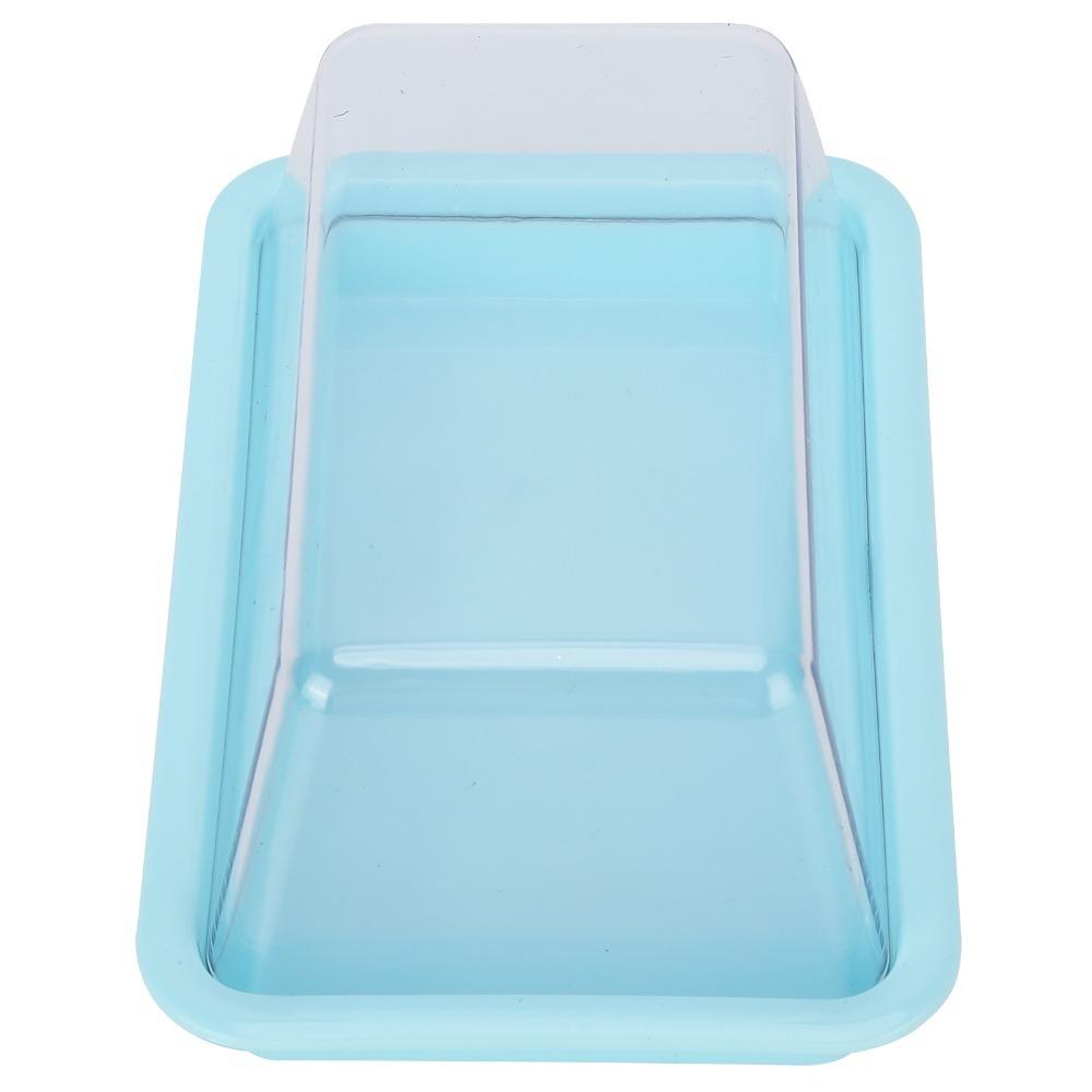 PP/PC Butter Slicer Cutter Transparent Cover Butter Dispenser Slicer For Margarine синий